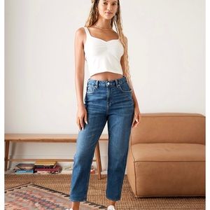 🎉  5/$125 NEW American Eagle Stretch Curvy Mom Jean in Emotional Blue Size 20